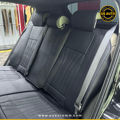 RAYMAX PREMIUM SEAT COVER - LEATHER (JK537) (1) SET  (BLACK + BLACK)