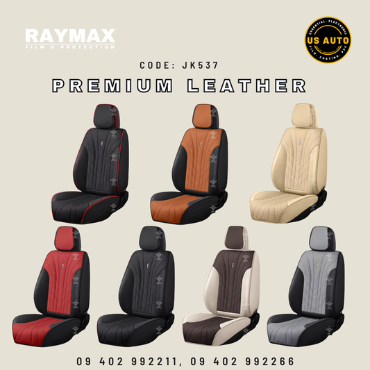 RAYMAX PREMIUM SEAT COVER - LEATHER (JK537) (1) SET 