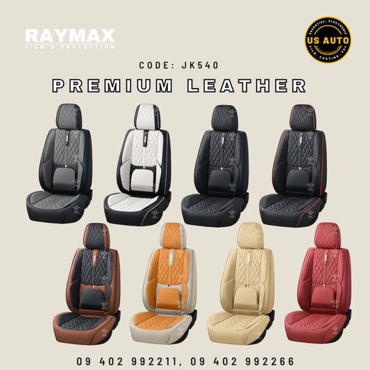 RAYMAX PREMIUM SEAT COVER - LEATHER (JK540) (1) SET 
