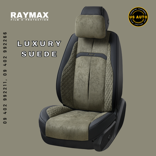 RAYMAX LUXURY SEAT COVER (H-QD21-06) (1) SET (BLACK + GREEN)