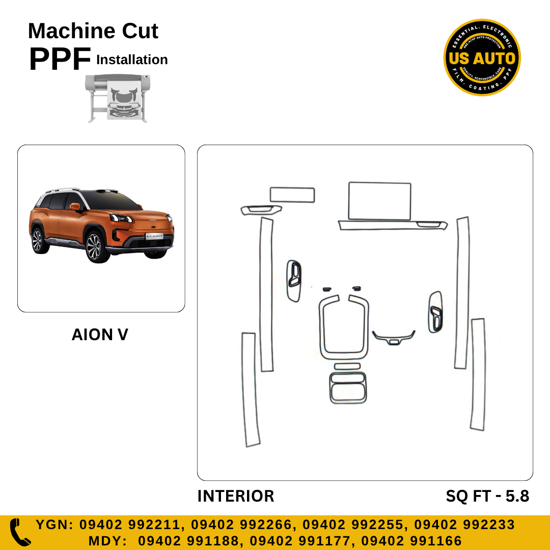 MACHINE CUT INTERIOR PPF AION V EV