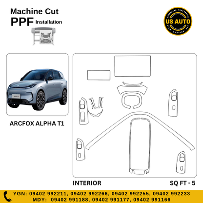 MACHINE CUT INTERIOR PPF ARCFOX ALPHA T1 EV