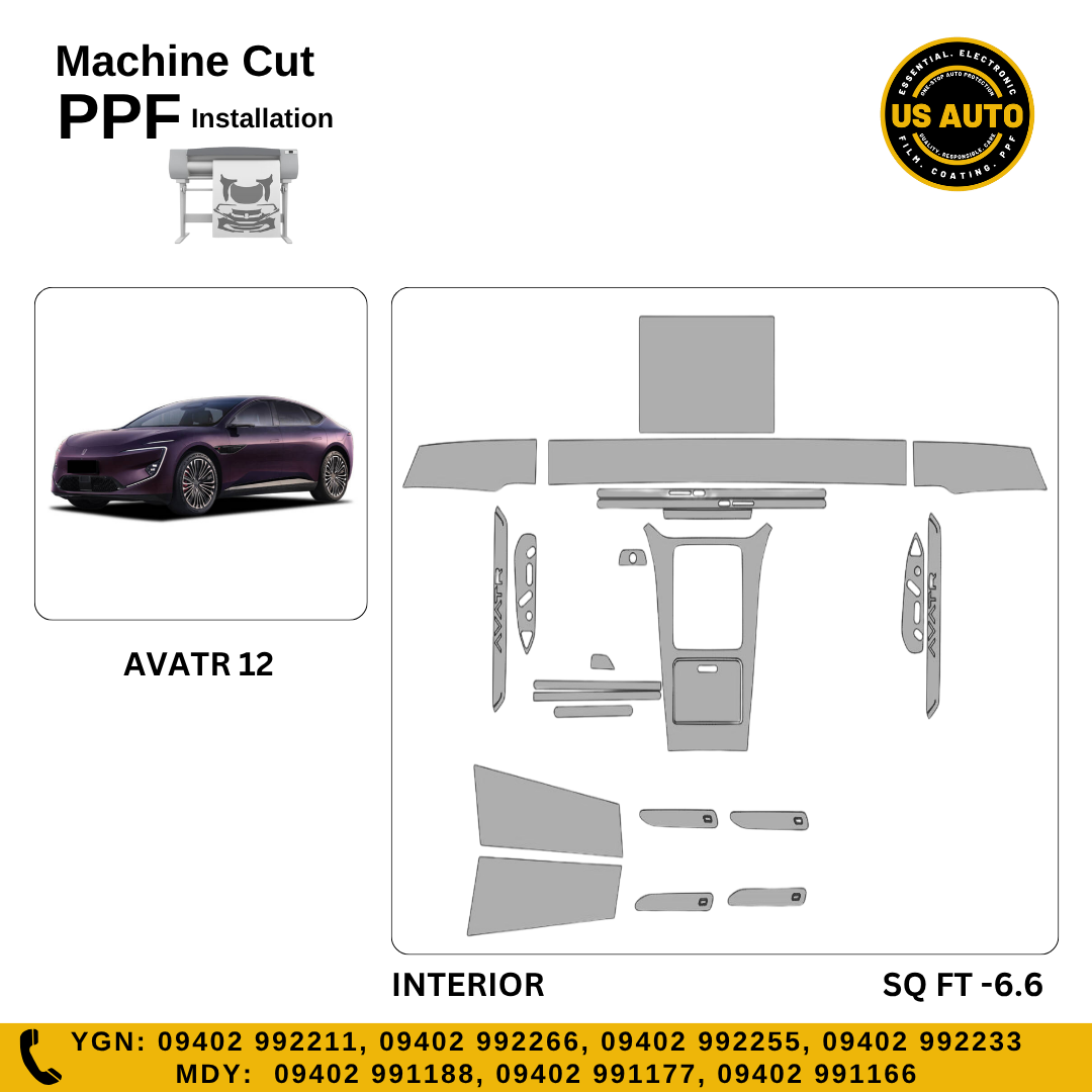 MACHINE CUT INTERIOR PPF CHANGAN AVATAR 12 EV