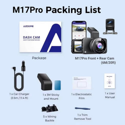 AZDOME M17 PRO 3K ULTRA HD BLACK BOX 2CH-4