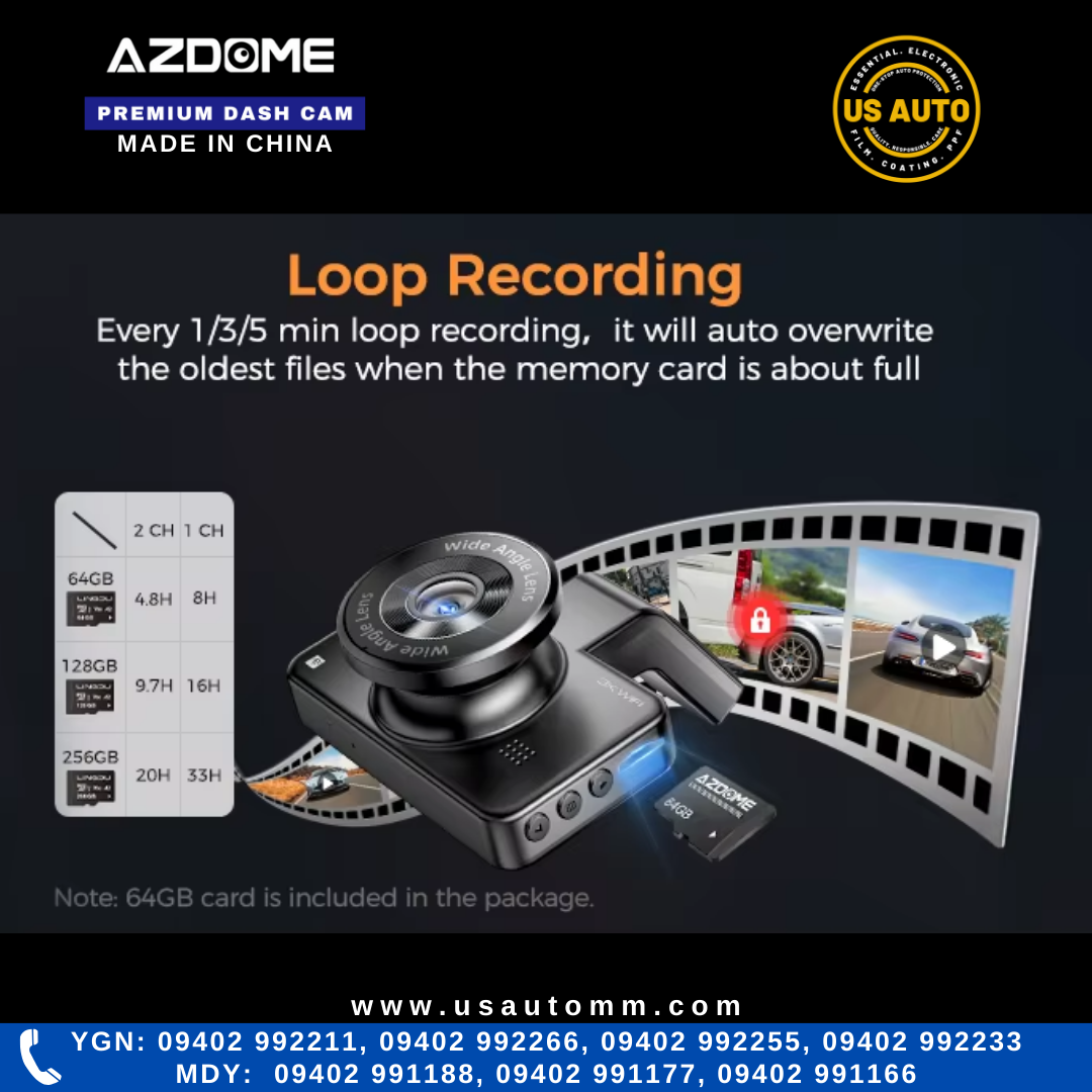 AZDOME M17 PRO 4K ULTRA HD BLACK BOX 2CH