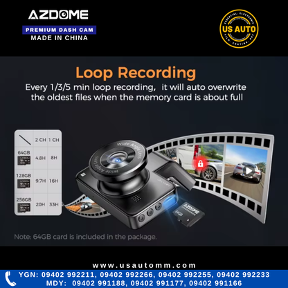 AZDOME M17 PRO 4K ULTRA HD BLACK BOX 2CH