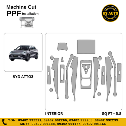 MACHINE CUT INTERIOR PPF BYD ATTO 3 (21 UP) EV