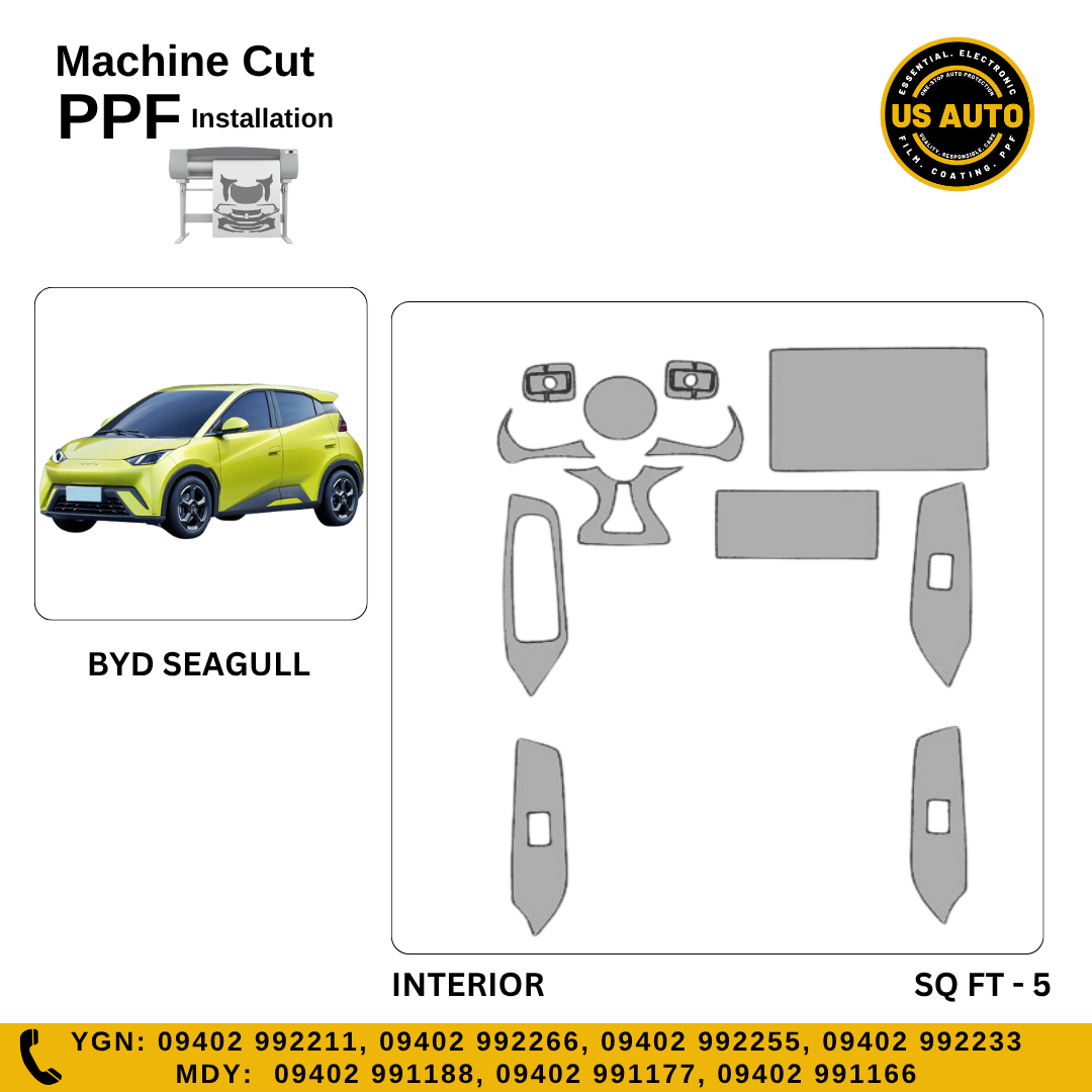 MACHINE CUT INTERIOR PPF BYD SEAGULL EV