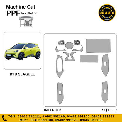 MACHINE CUT INTERIOR PPF BYD SEAGULL EV