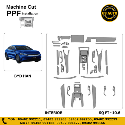 MACHINE CUT INTERIOR PPF BYD HAN (21 UP) EV