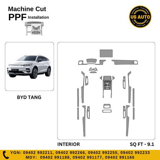 MACHINE CUT INTERIOR PPF BYD TANG (22 UP) EV