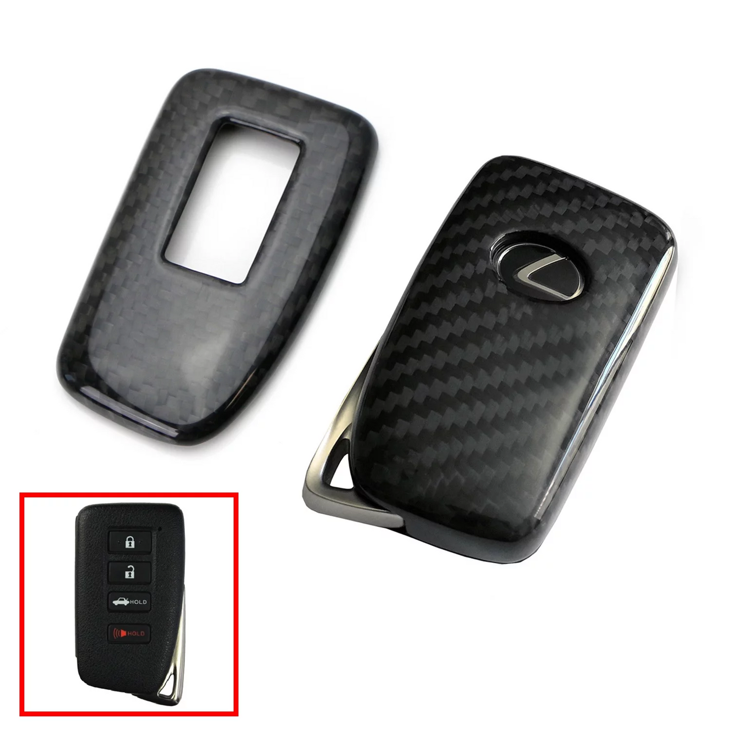 CARBON FIBER KEY (BLACK) LEXUS UNI