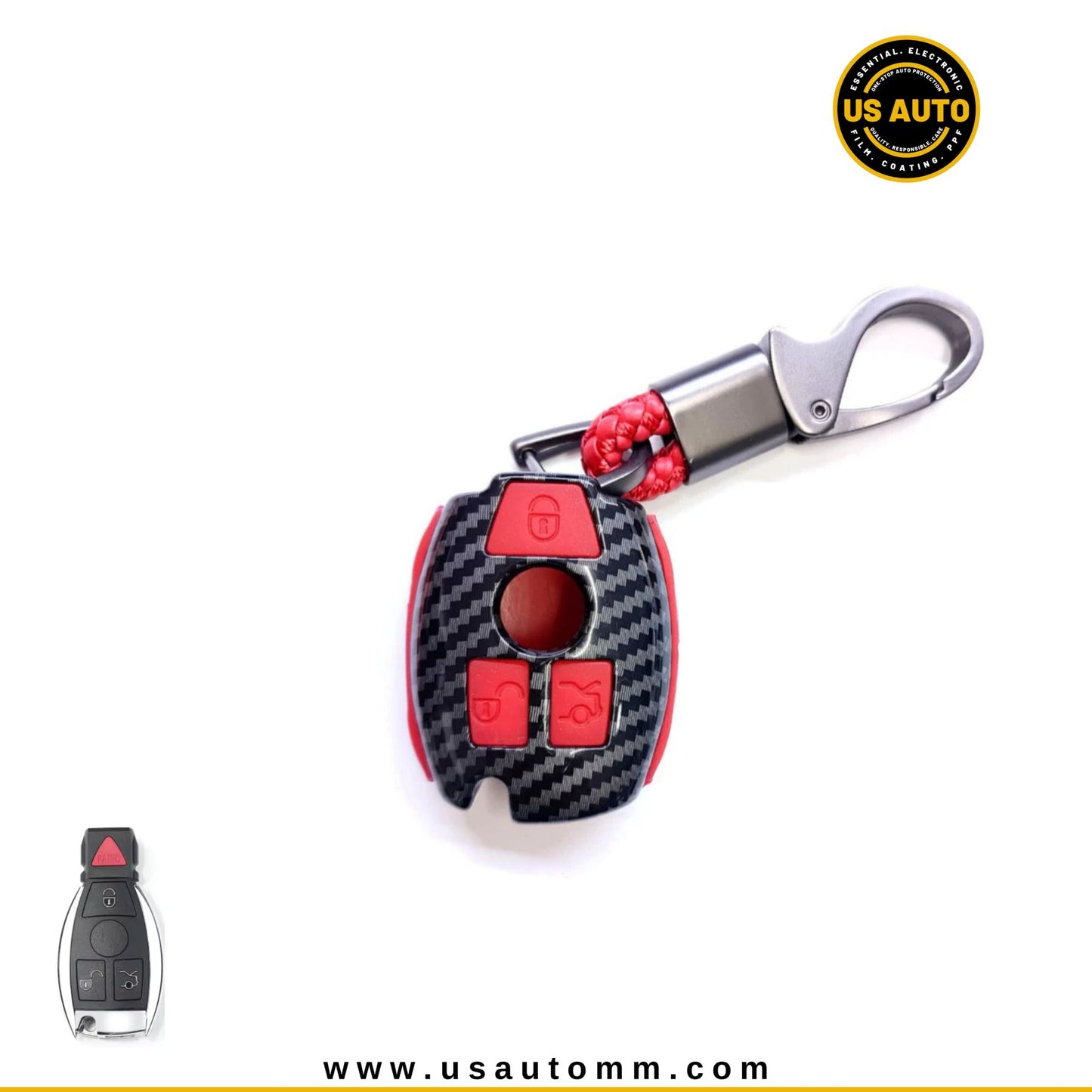 CARBON FIBER KEY (RED) MERCEDES UNI