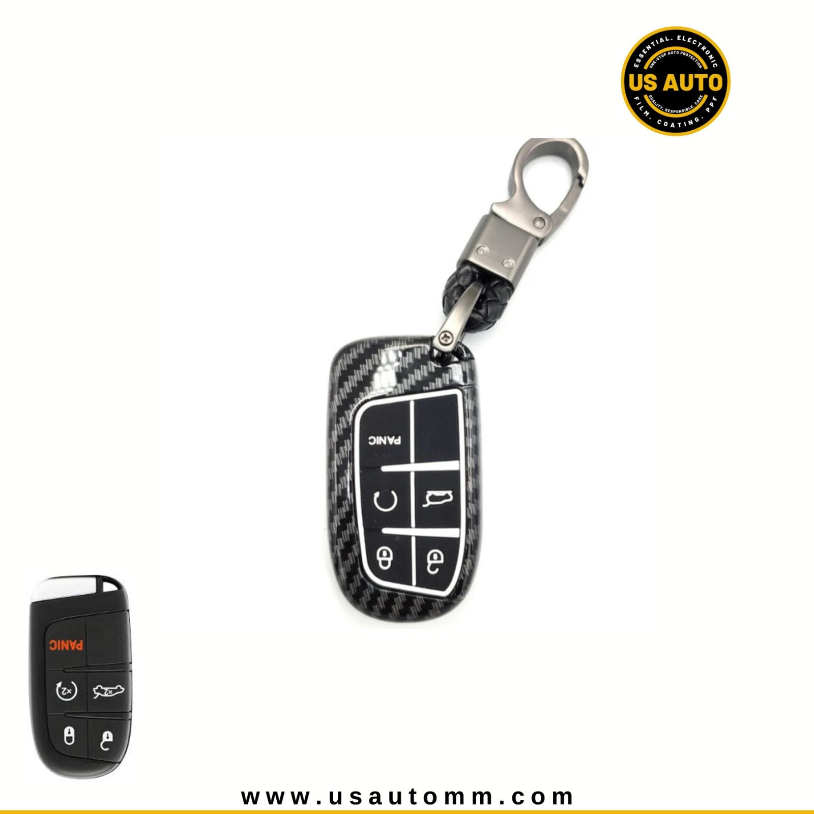 CARBON FIBER KEY (BLACK) JEEP UNI