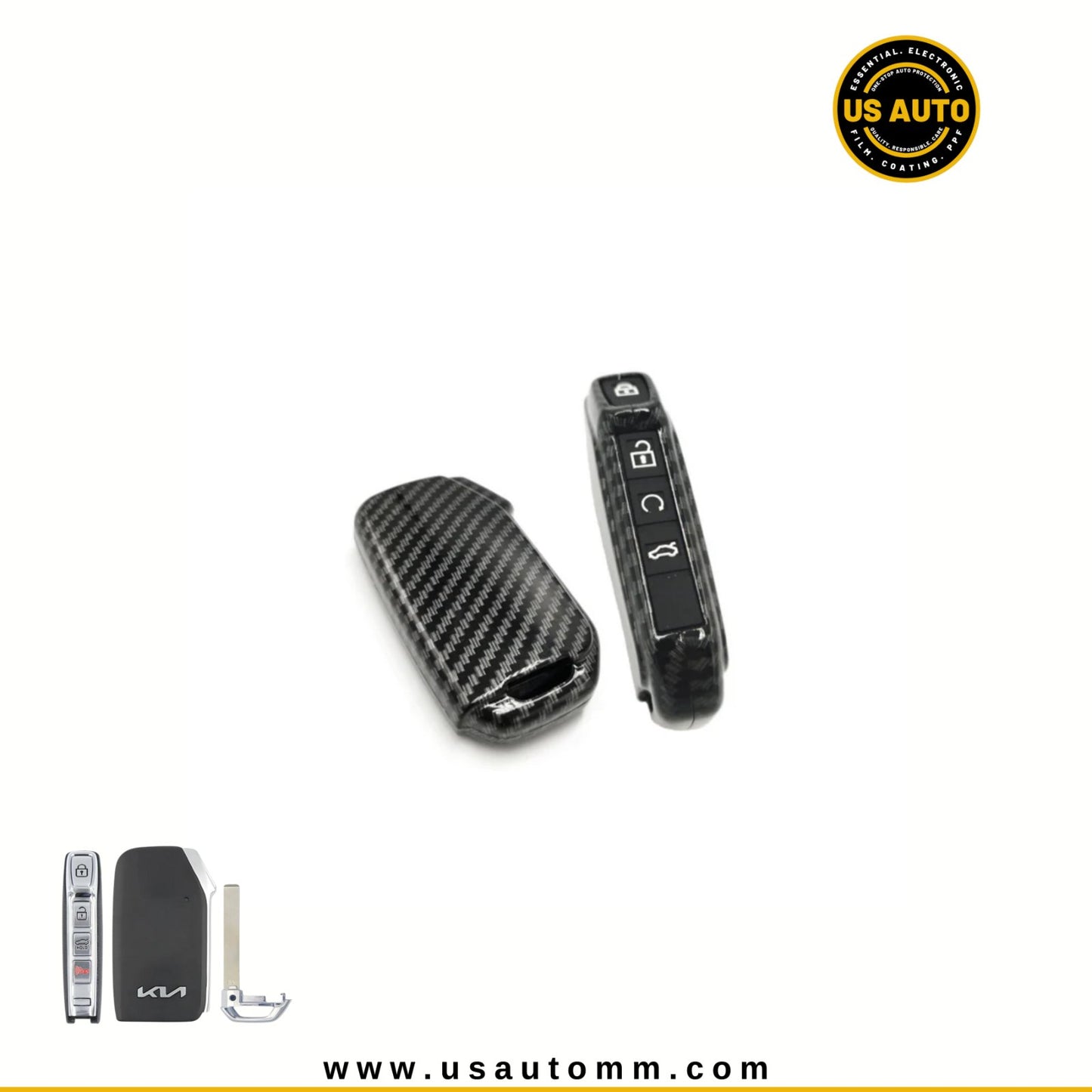 CARBON FIBER KEY (BLACK) KIA UNI (C)