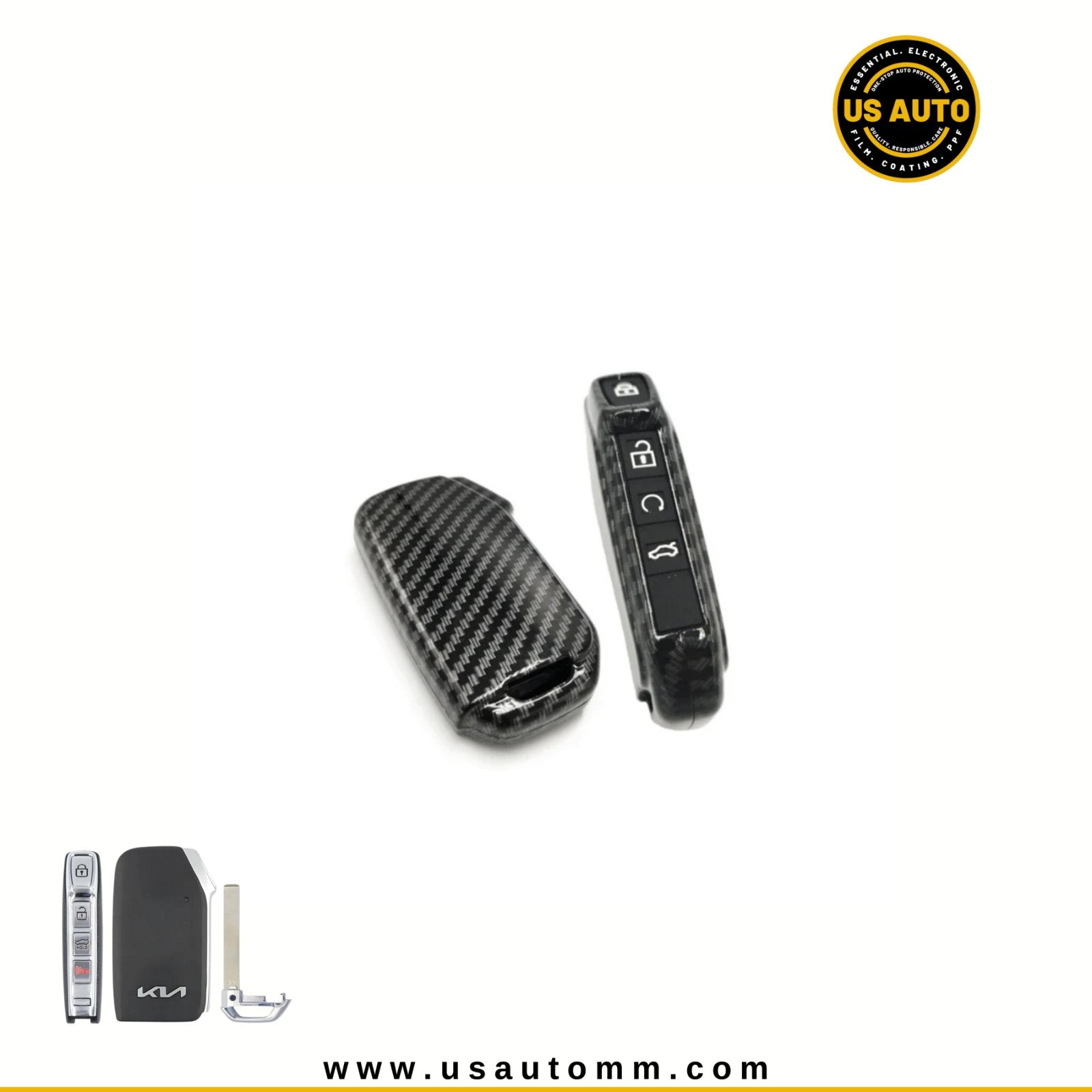 CARBON FIBER KEY (BLACK) KIA UNI (C)