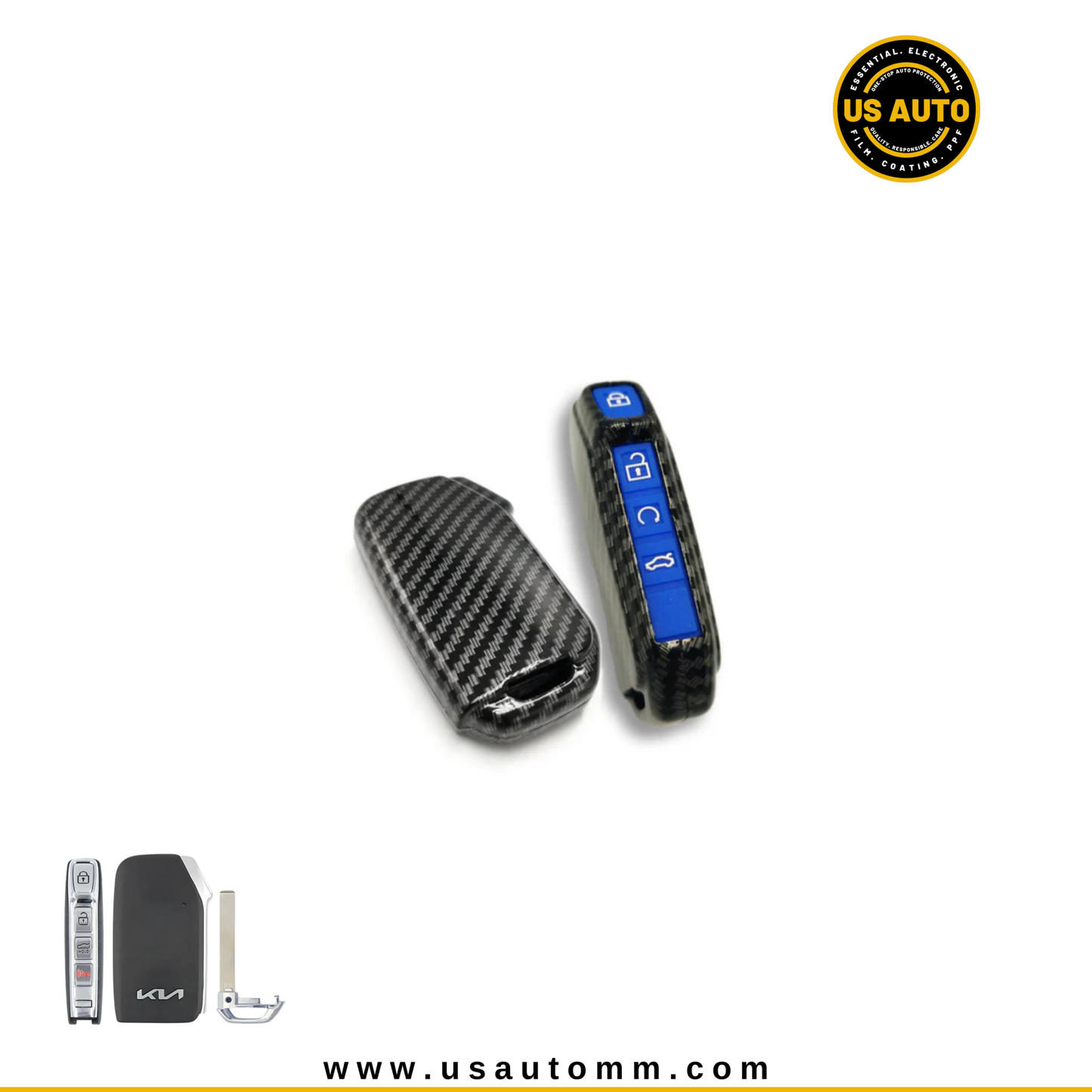 CARBON FIBER KEY (BLUE) KIA UNI (C)