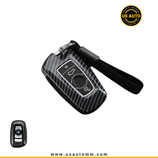 CARBON FIBER KEY COVER (BLACK) BMW UNI