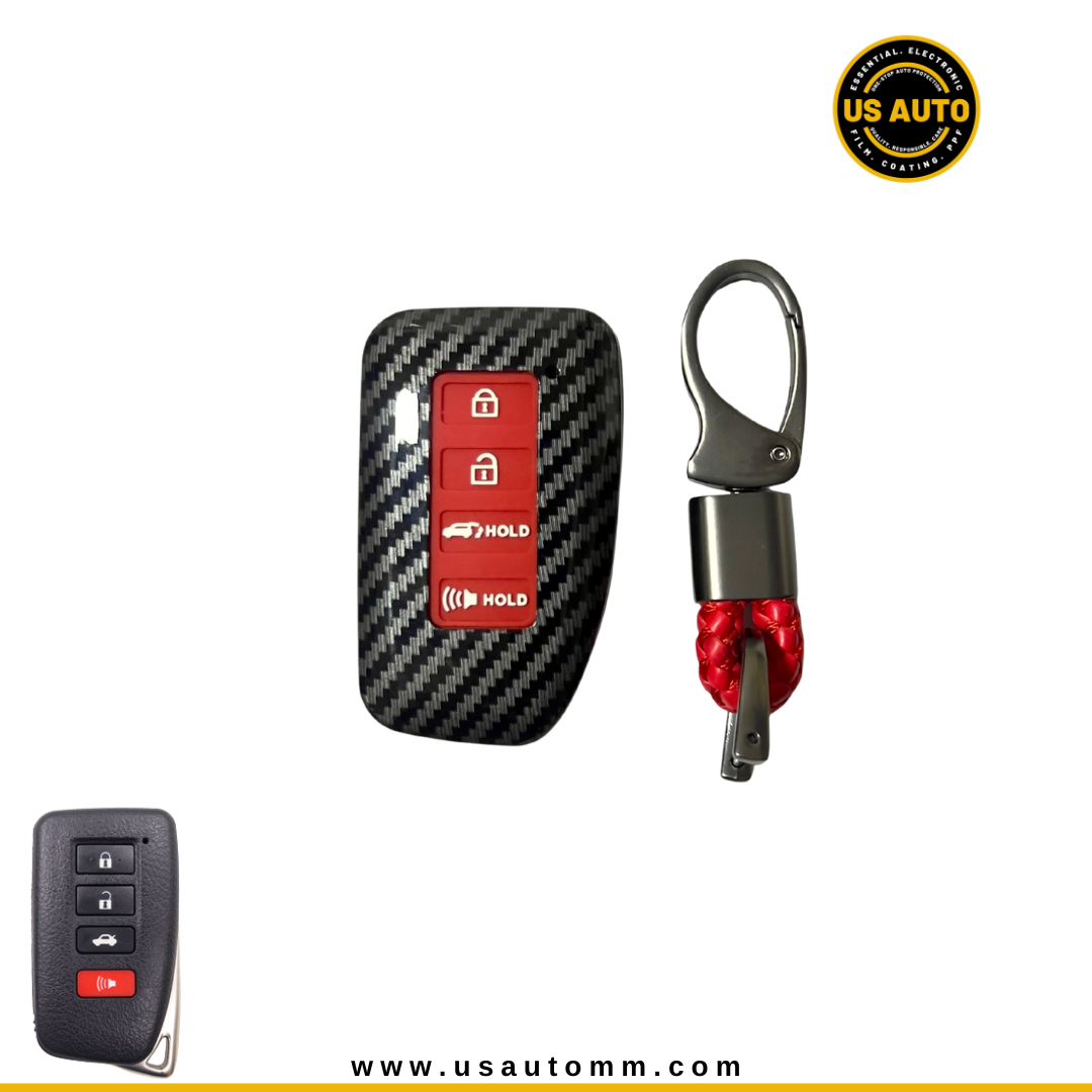 CARBON FIBER KEY COVER (RED) LEXUS UNI