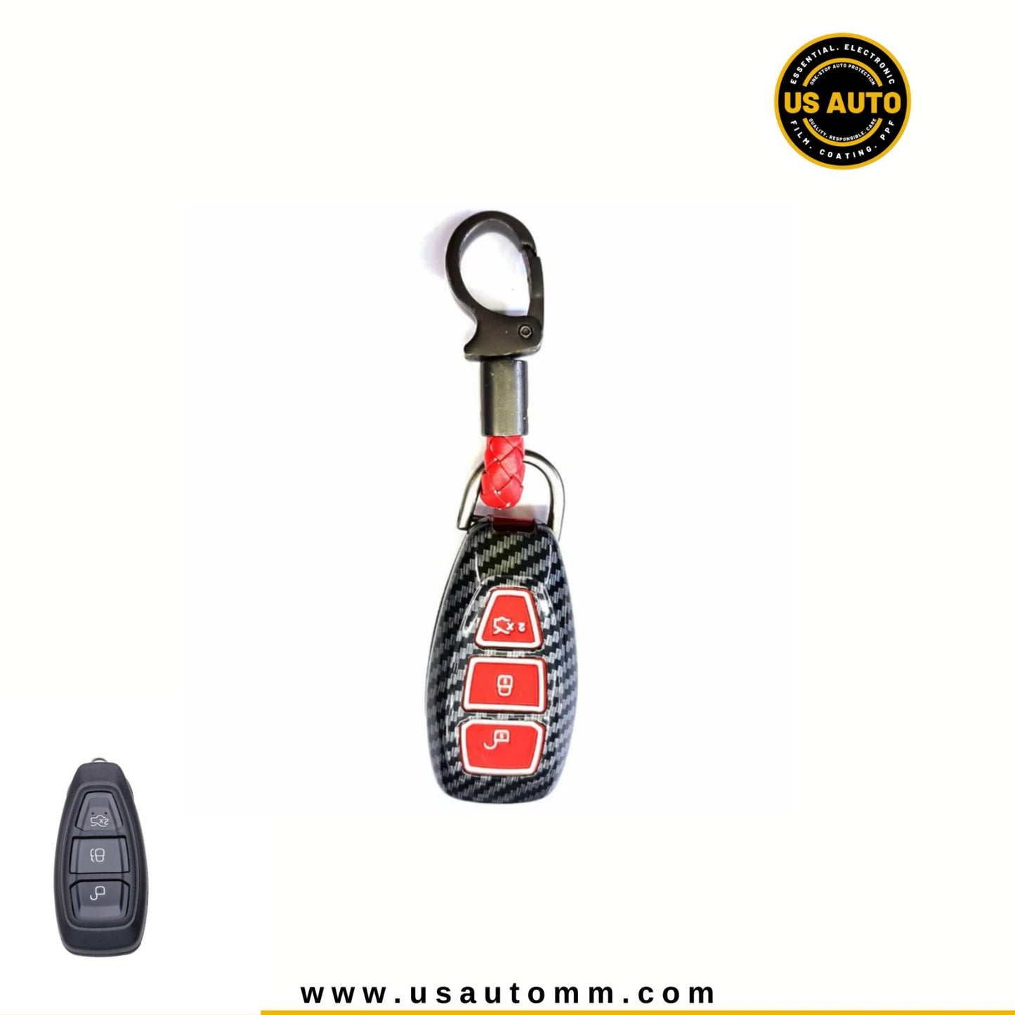 CARBON FIBER KEY (RED) FORD UNI