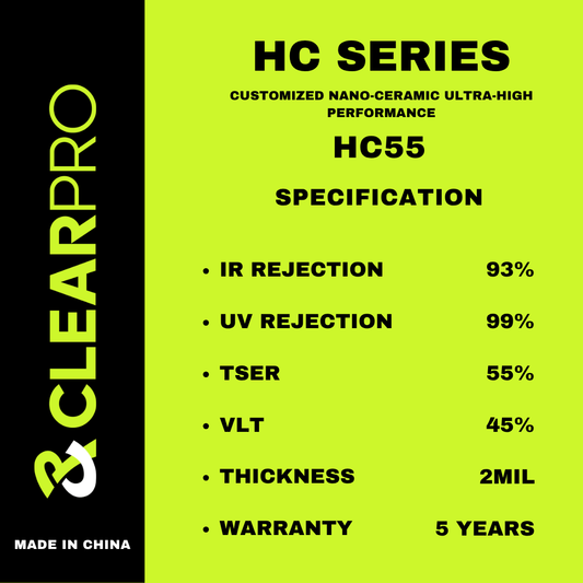 CLEARPRO HC SERIES FILM HC55 20% (SQ-FT)