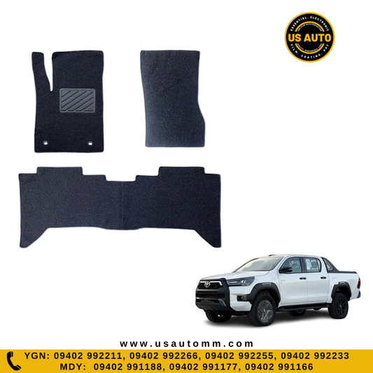 COIL MAT FLOOR MAT (2)ROWS (BLACK) TOYOTA HILUX ADVENTURE (2025 UP)