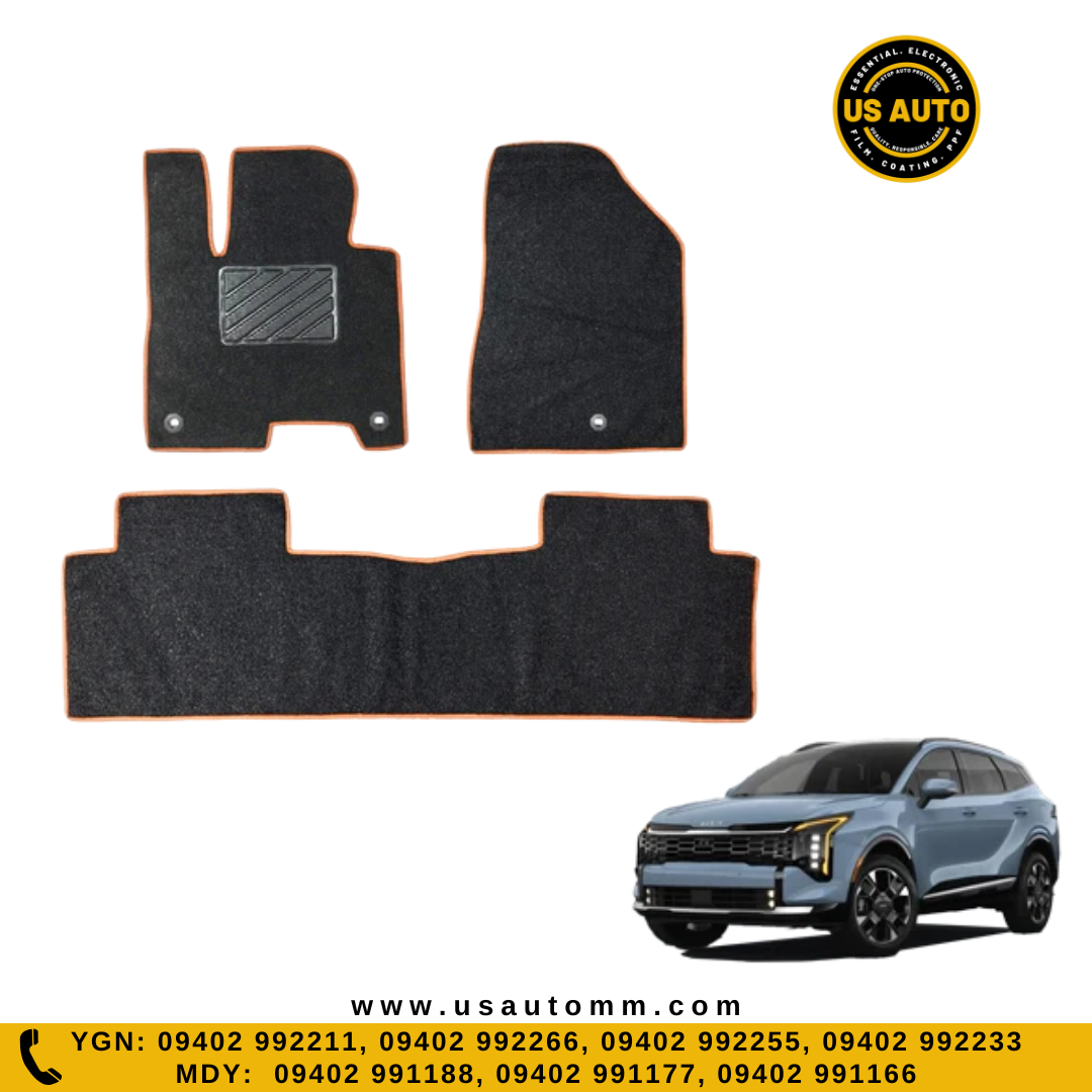 COIL MAT FLOOR MAT (2)ROWS (BLACK) KIA SPORTAGE (2021 UP)
