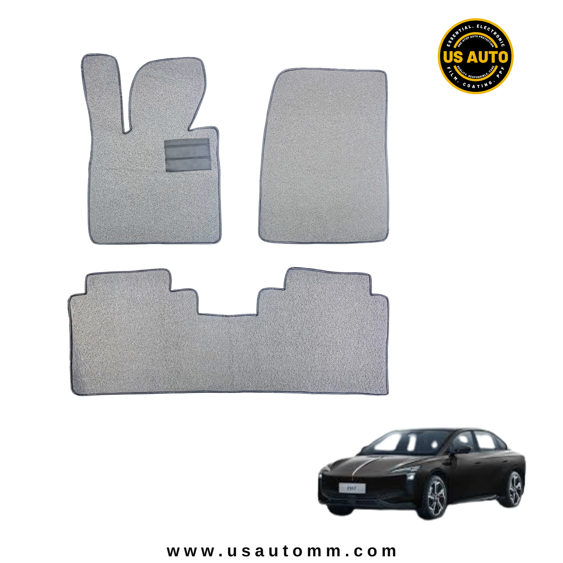 COIL MAT FLOOR MAT (2)ROWS (GREY) HONGQI EH7 (2026 UP)