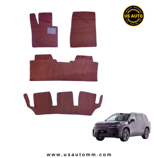 COIL MAT FLOOR MAT (3)ROWS & TRUNK MAT (1) SET (COFFEE) LEAP MOTOR C16 EV
