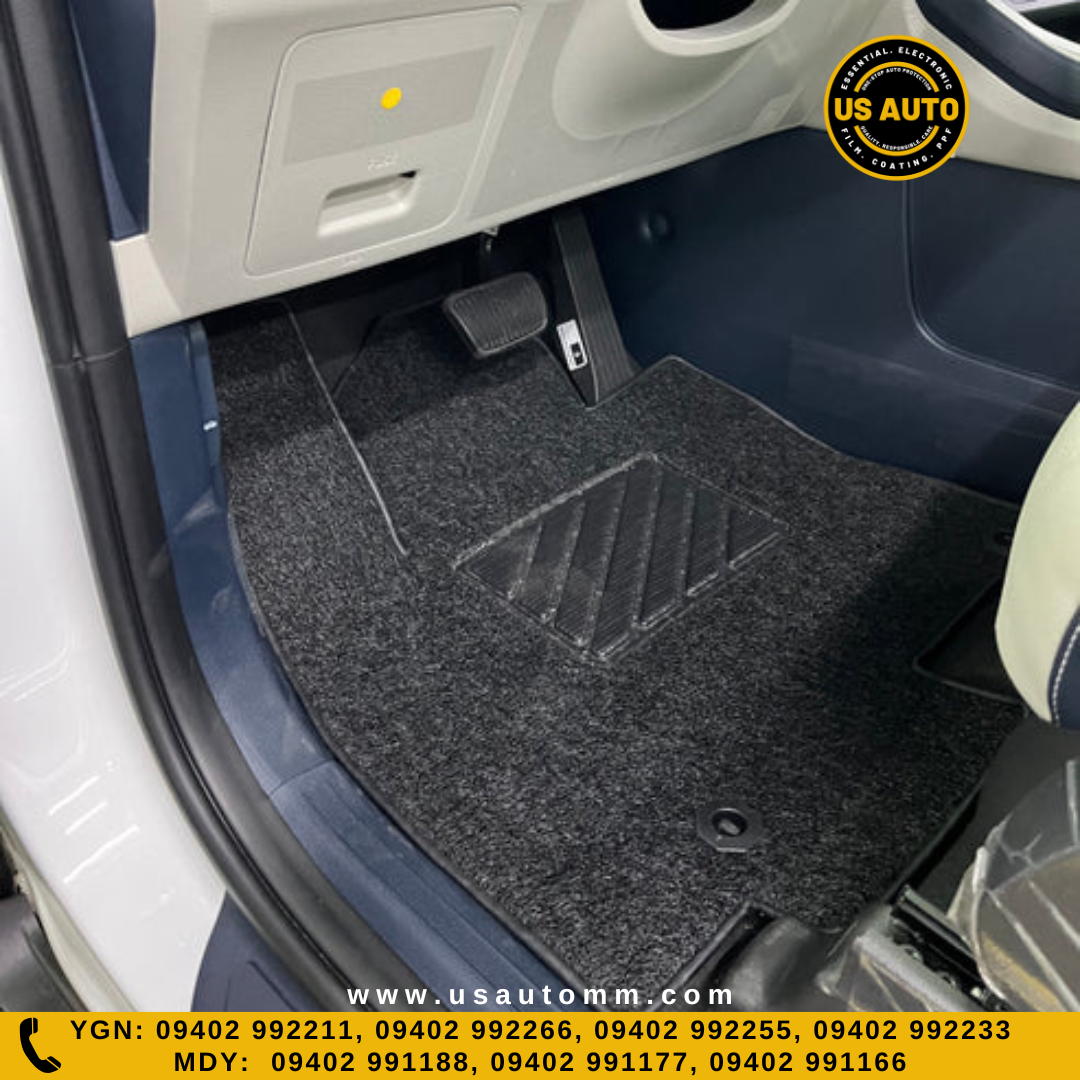 COIL MAT FLOOR MAT (3)ROWS & TRUNK MAT (1) SET (BLACK) KIA CARNIVAL SEDONA (2021 UP)