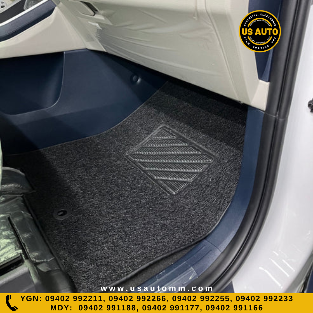 COIL MAT FLOOR MAT (3)ROWS & TRUNK MAT (1) SET (BLACK) KIA CARNIVAL SEDONA (2021 UP)