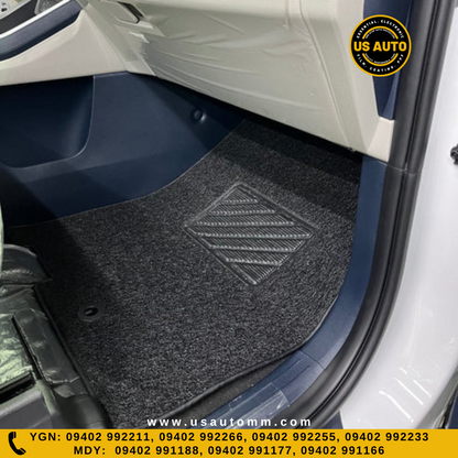 COIL MAT FLOOR MAT (3)ROWS & TRUNK MAT (1) SET (BLACK) KIA CARNIVAL SEDONA (2021 UP)