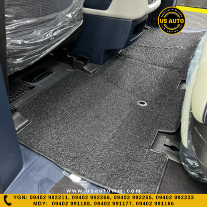 COIL MAT FLOOR MAT (3)ROWS & TRUNK MAT (1) SET (BLACK) KIA CARNIVAL SEDONA (2021 UP)