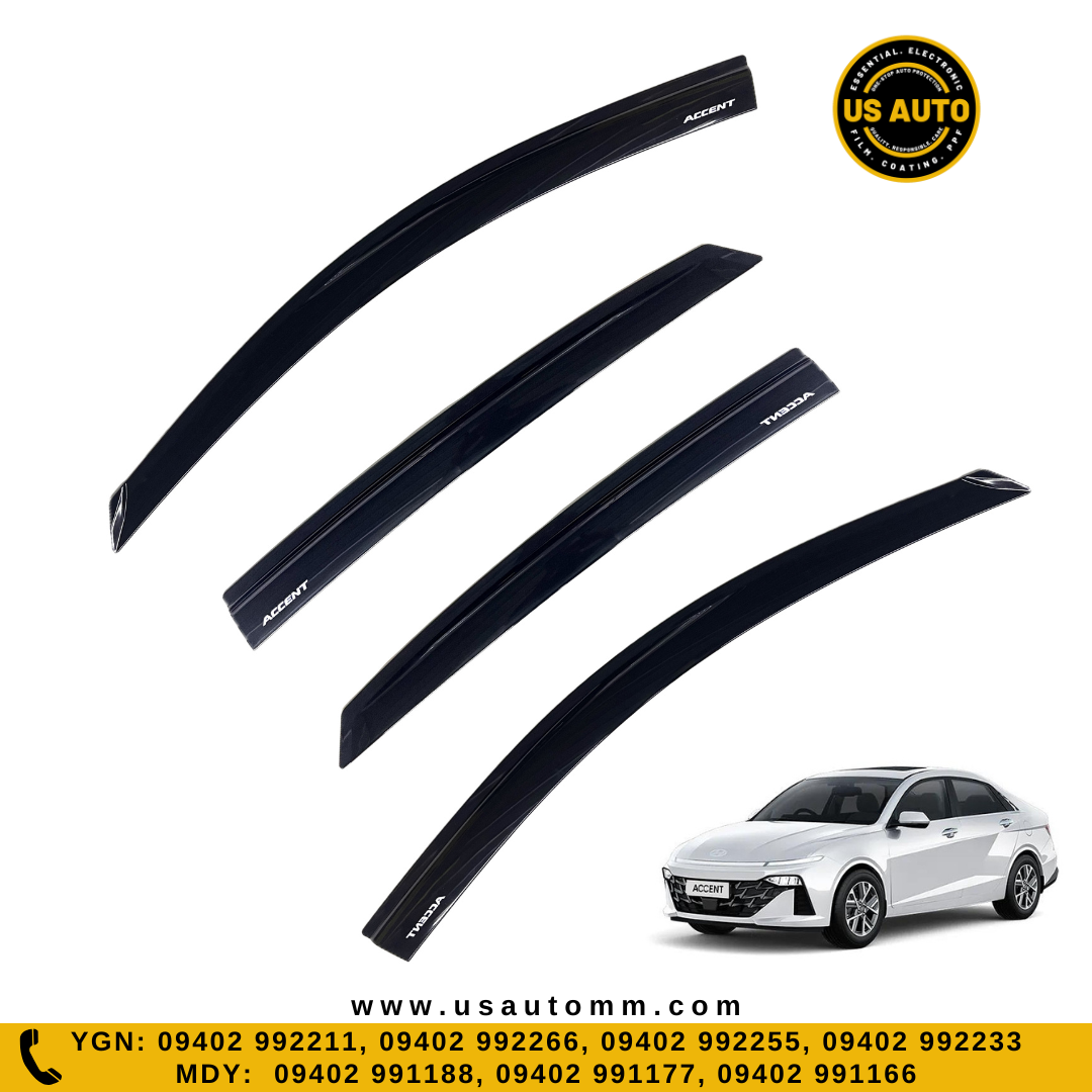 DOOR VISOR SMOKED (C) (4D) HYUNDAI ACCENT (2025 UP)