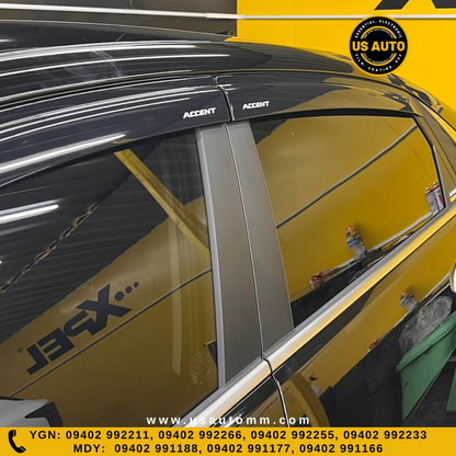 DOOR VISOR SMOKED (C) (4D) HYUNDAI ACCENT (2025 UP)