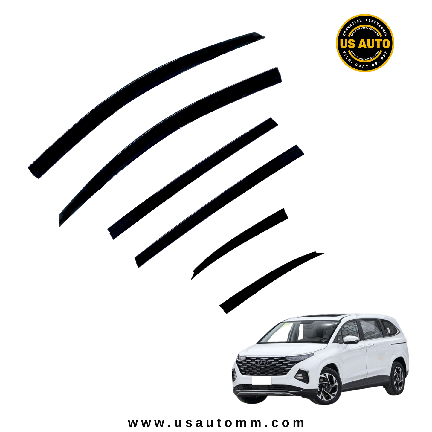 DOOR VISOR SMOKED (KOREA) (4D) HYUNDAI CUSTIN (2025 UP)