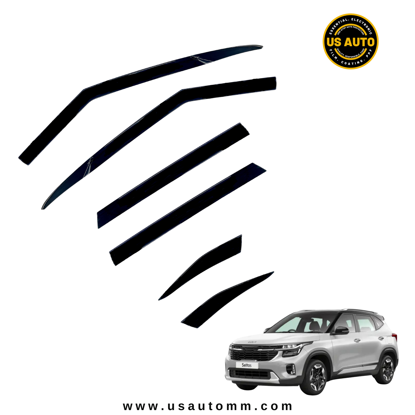 DOOR VISOR SMOKED (KOREA) (4D) KIA SELTOS (2024 UP)