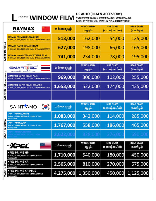 WINDOW FILM (LARGE SIZE)