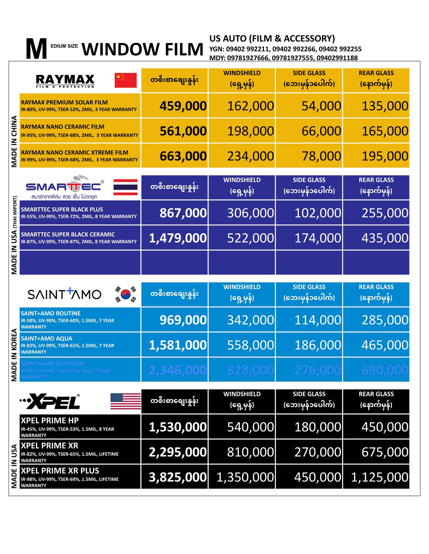 WINDOW FILM (MEDIUM SIZE)