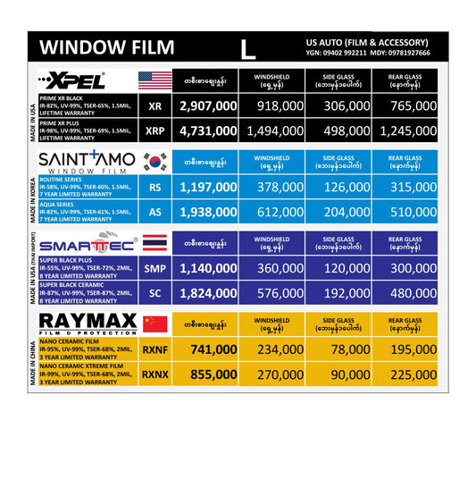WINDOW FILM (LARGE SIZE)