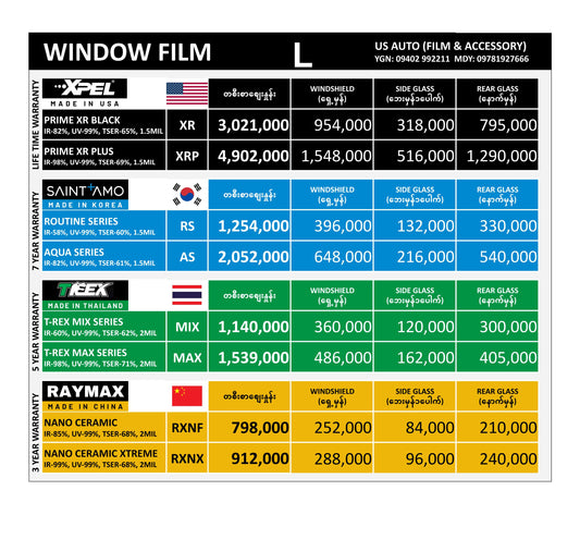 WINDOW FILM (LARGE SIZE)