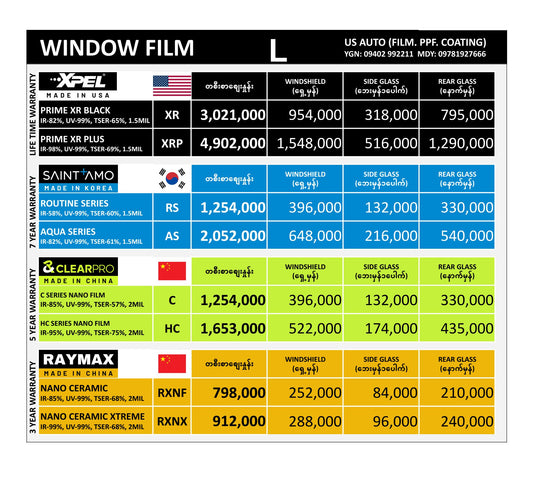WINDOW FILM (LARGE SIZE)