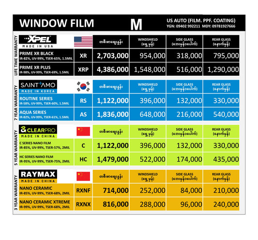 WINDOW FILM (MEDIUM SIZE)