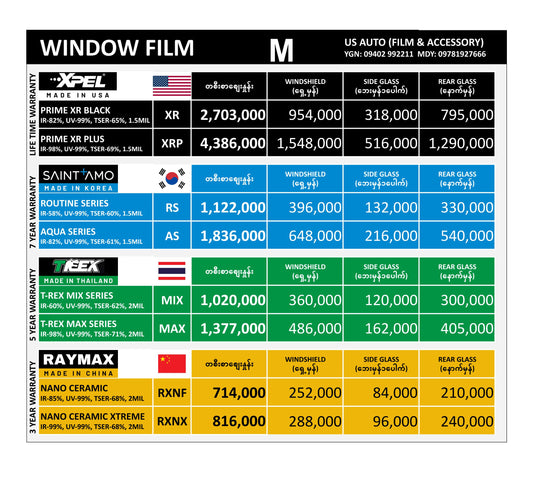 WINDOW FILM (MEDIUM SIZE)