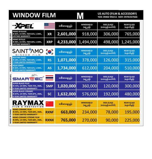 WINDOW FILM (MEDIUM SIZE)