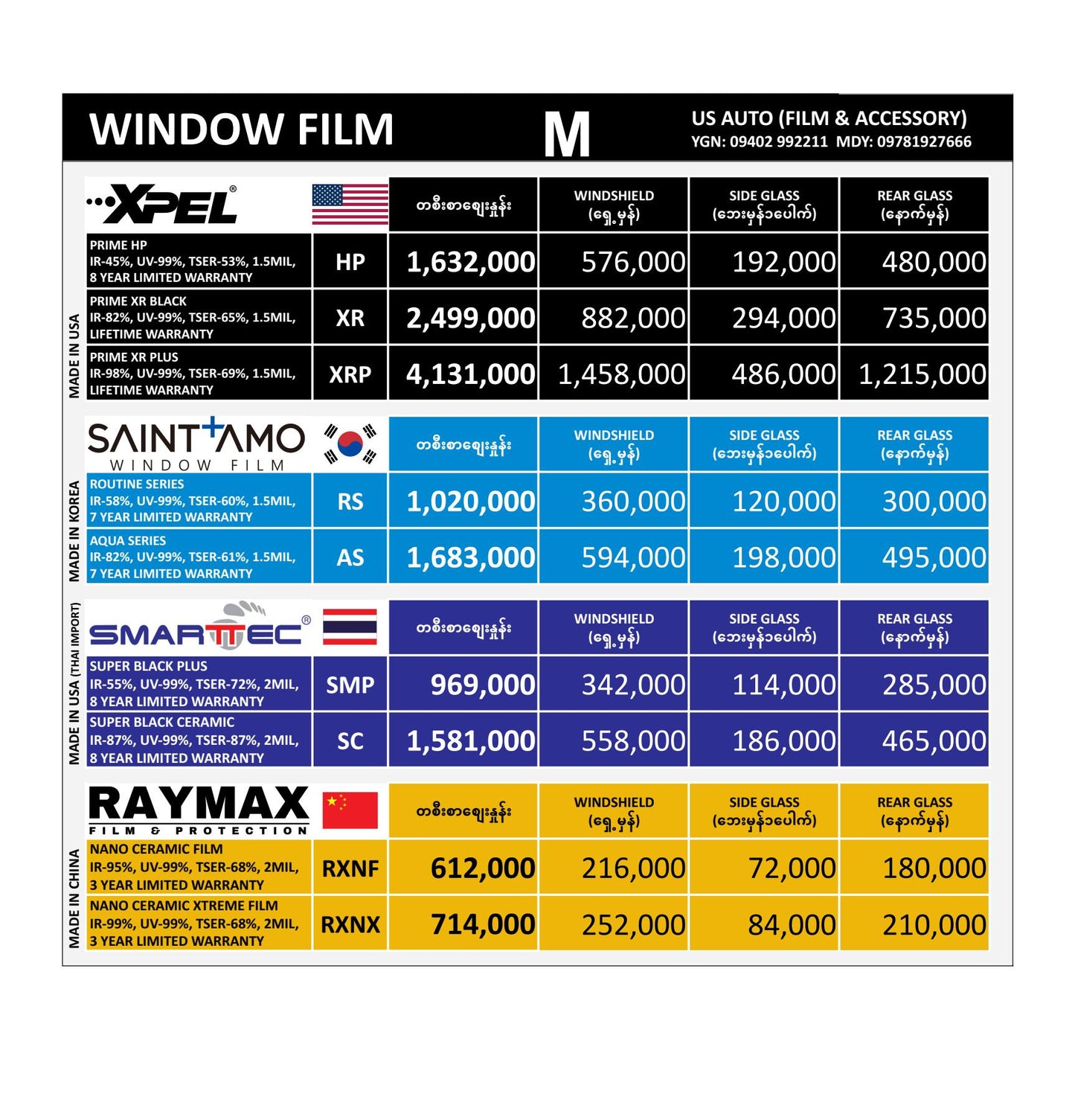 WINDOW FILM (MEDIUM SIZE)