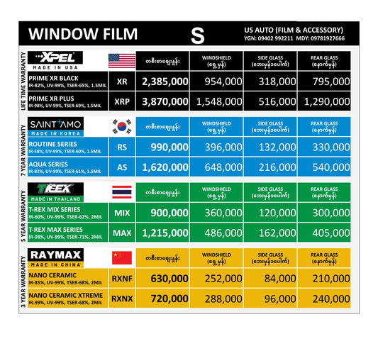 WINDOW FILM (SMALL SIZE)