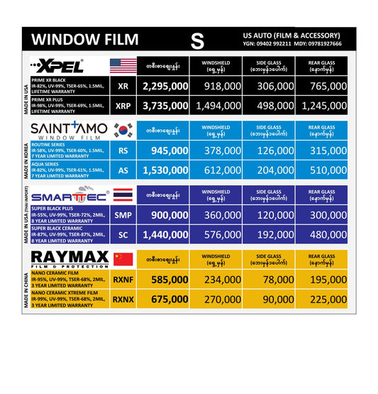 WINDOW FILM (SMALL SIZE)