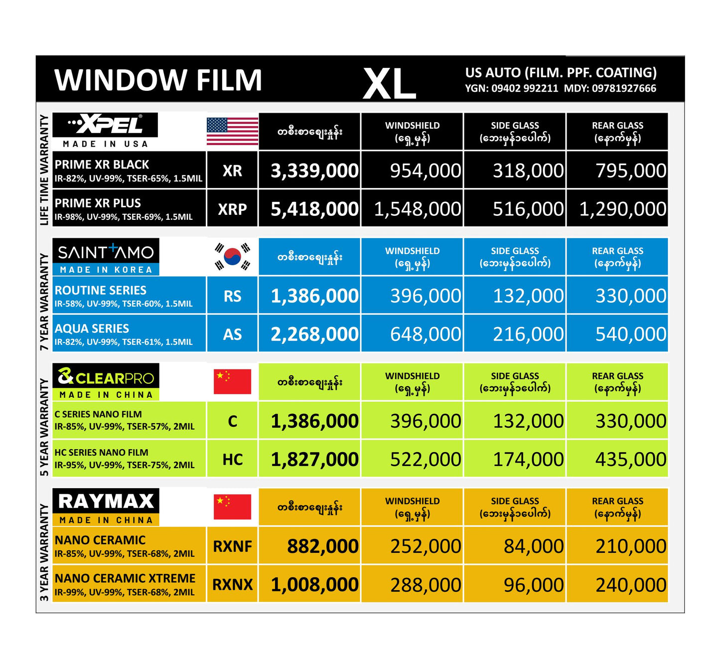 WINDOW FILM (XLARGE SIZE)