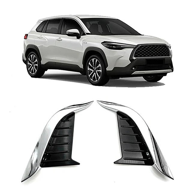FRONT FOG LIGHT COVER TRIM (1)SET=(2PCS) (CHROME) TOYOTA COROLLA CROSS (2020)